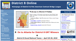 Desktop Screenshot of district8acbl.com