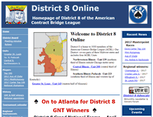 Tablet Screenshot of district8acbl.com